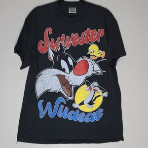 Sylvester T-Shirt Single Stitch Looney Tunes Cartoon Promo XL Double Sided